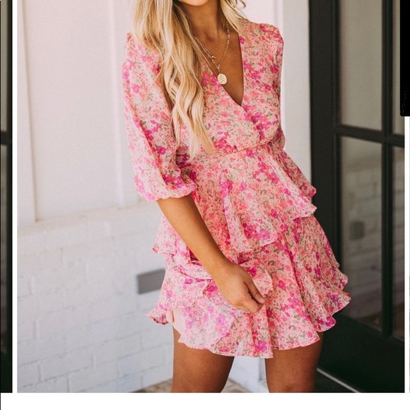 Pink Floral dress - Picture 2 of 5